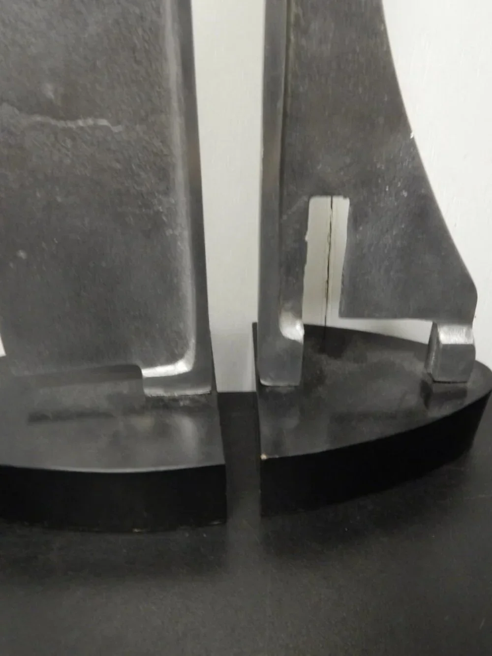 Pier 1 Imports 2012 MCM Design 2 Piece Sailboat Sculpture/Bookends, Aluminum